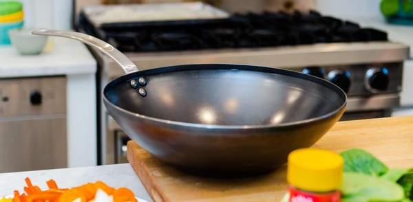 Blue Carbon Steel Wok