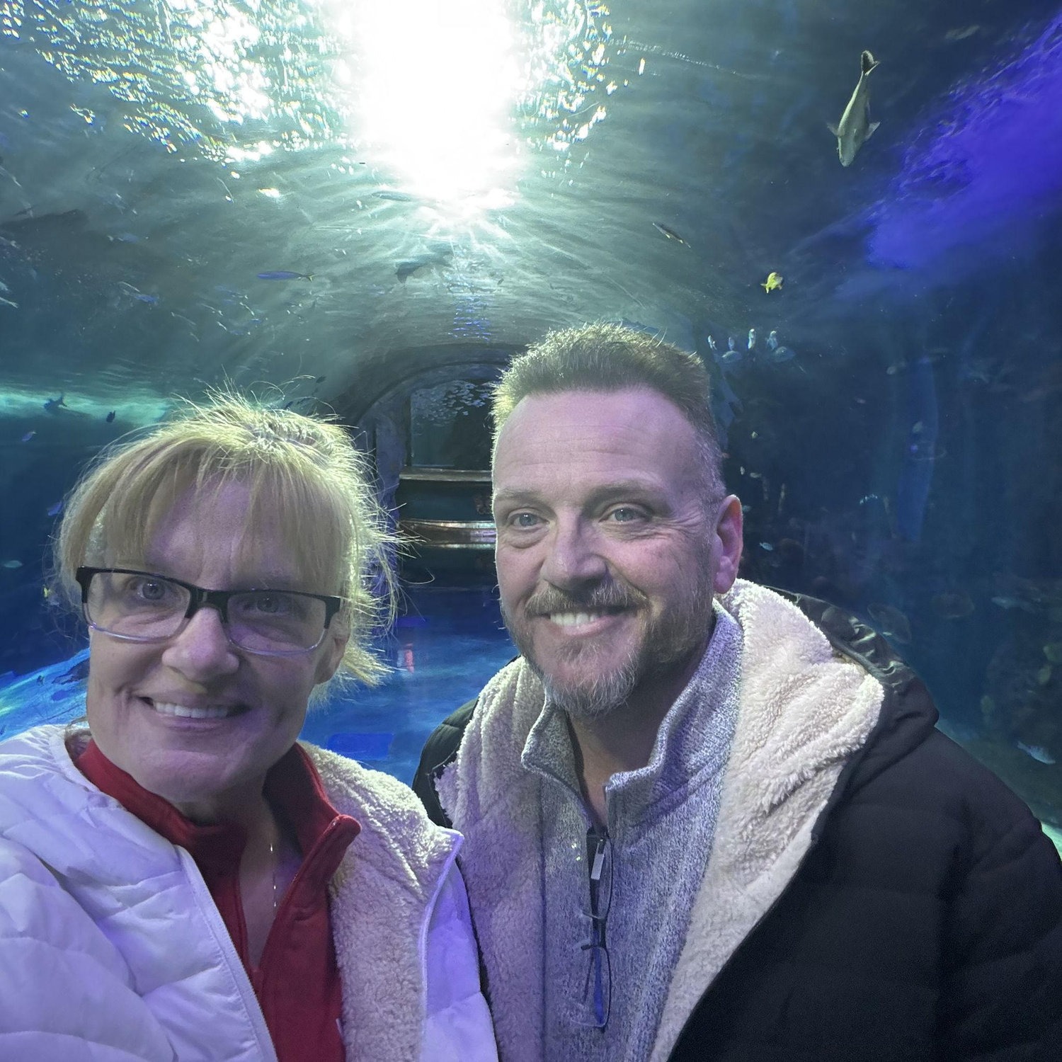 Our first aquarium visit together.