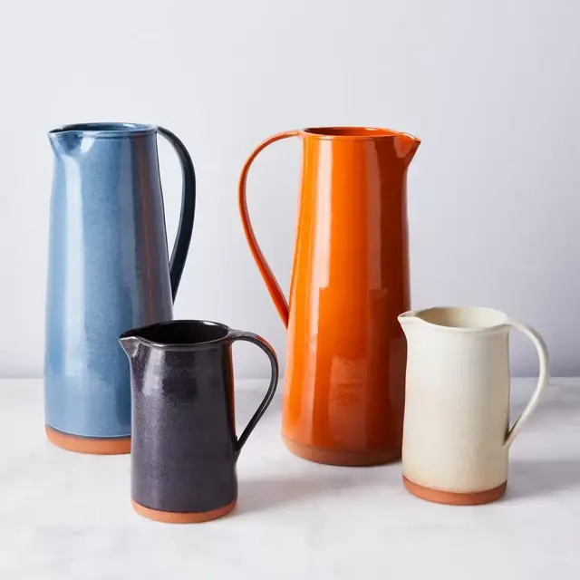 Handthrown Rustic Ceramic Pitcher - Tall