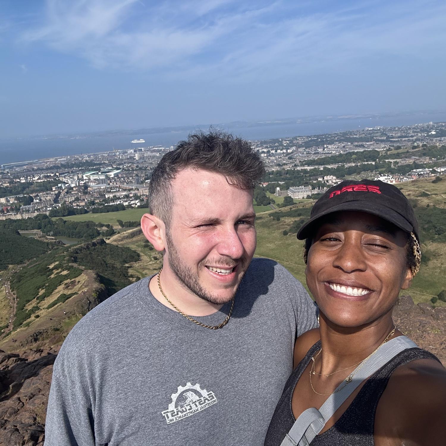 Hiked up Arthur's Seat in Edinburgh. Views of the city were magnificent.
