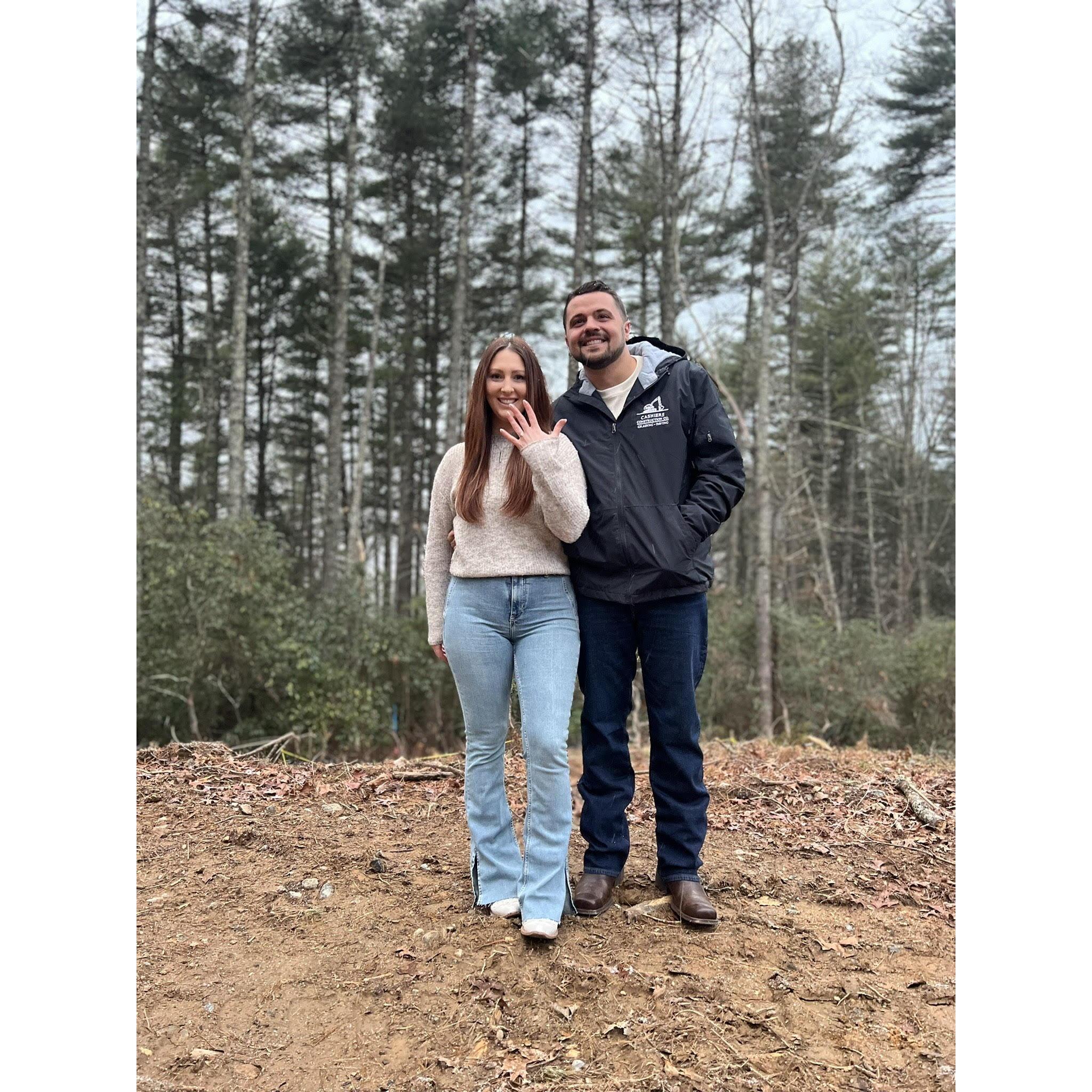 The Proposal!! Ben took Lauren to the land where they are about to start building their house and asked her to marry him and move into their new house as his wife!