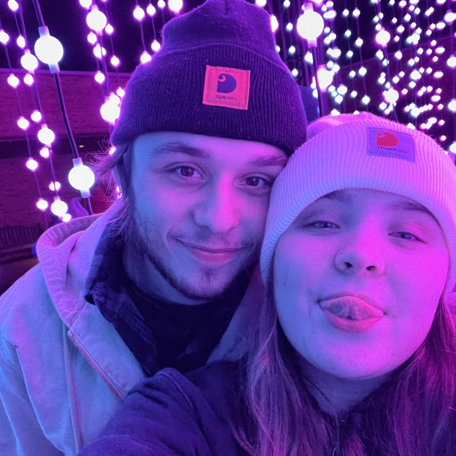 When we went to the botanical gardens for the lights scapes!