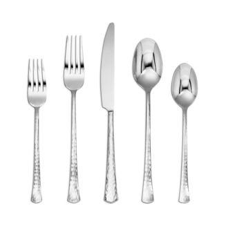 Raegan Mirror Hammered 20-Piece Flatware Set