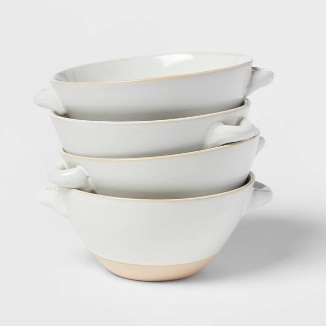 25oz 4pk Stoneware Wethersfield Soup Bowls White - Threshold™