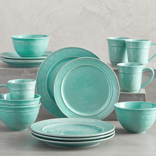 Cambria Turquoise 16pc - Med + Cereal