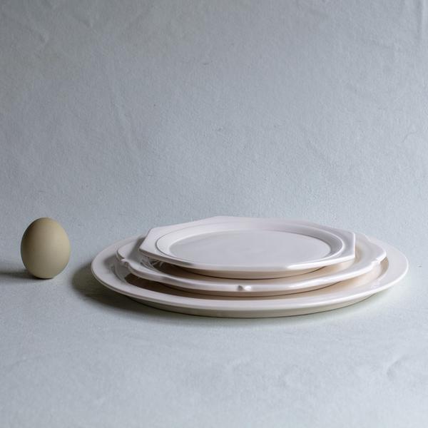 Frances Palmer Creamware Hand Cast Dinner Plate