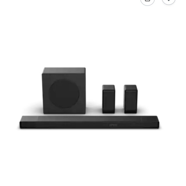 Hisense - AX5140Q 5.1.4 Channel Soundbar with Wireless Subwoofer and Rear Speakers, Hi-Concerto, Dolby Atmos, and DTS: X - Black