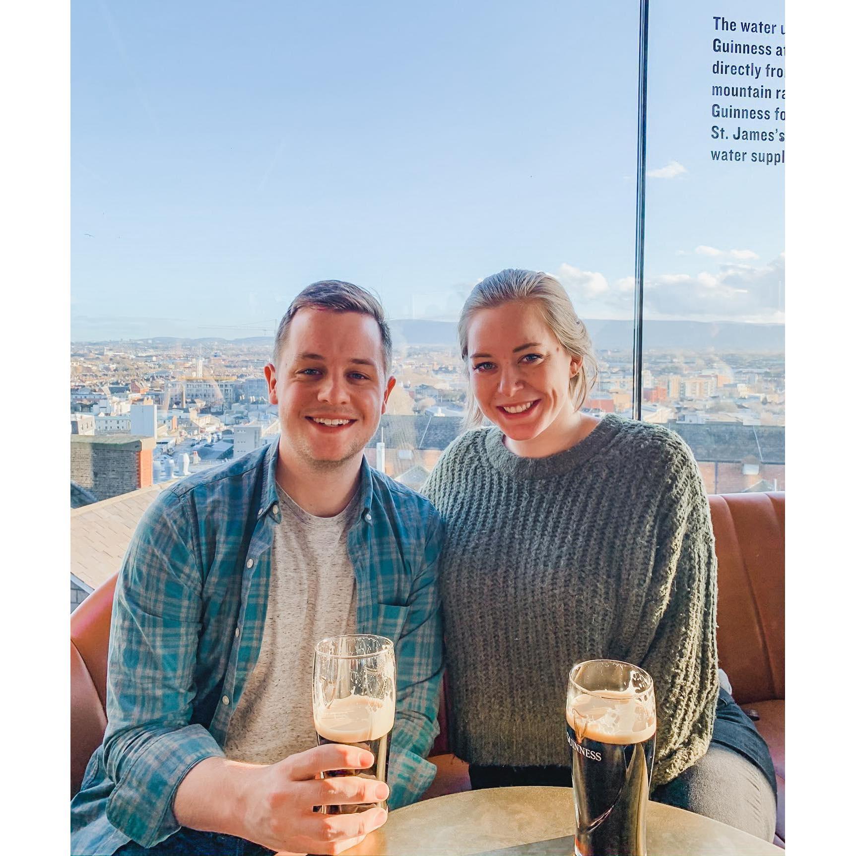At the Guinness Storehouse in Ireland
