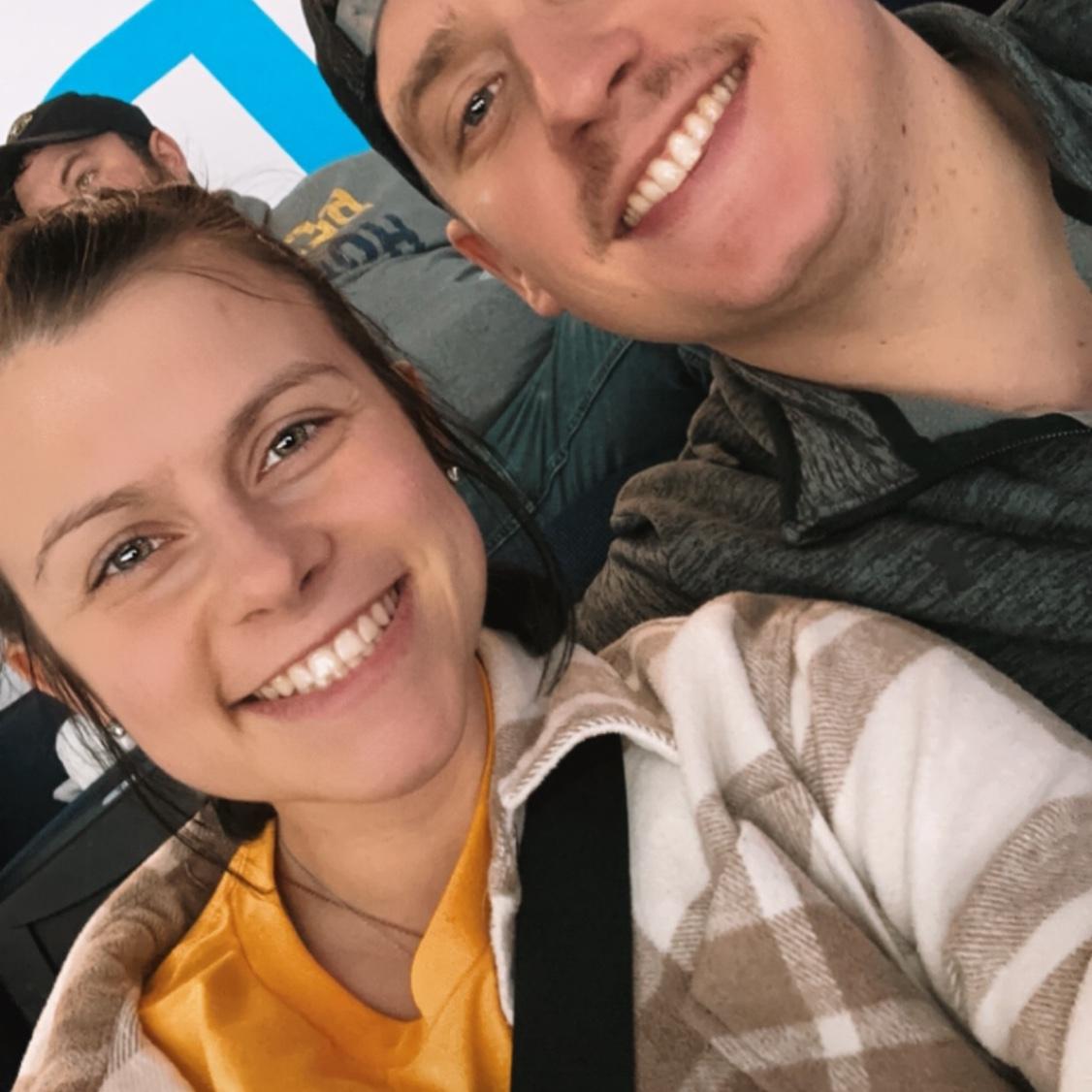 Last Outing at the Toledo Walleye before welcoming baby Jordan🩵