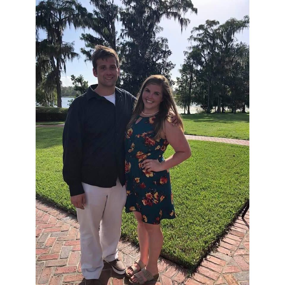 Attending Sam and Danielle Lutzke's wedding in Florida.