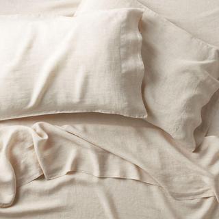 Grid Natural Hemp Fiber 4-Piece Sheet Set