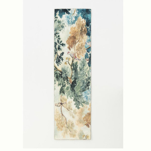 Judarn Printed Rug - Blue Pattern, 2.5’ X 9’