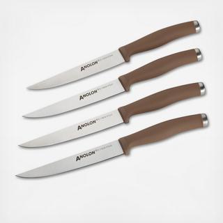 SureGrip Bronze Japanese Steak Knife, Set of 4
