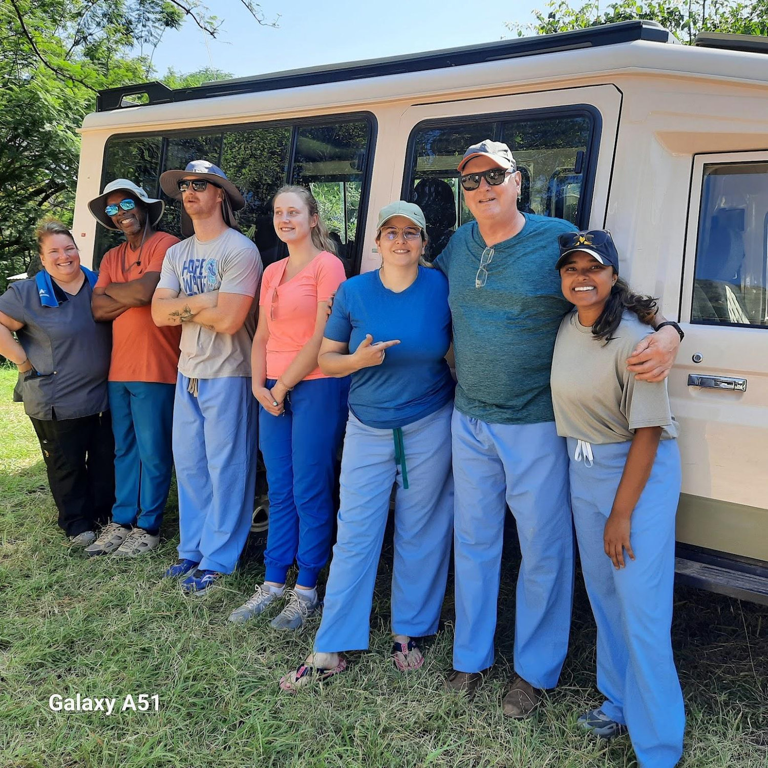 Nat, Dr. Paschall, Sofiah, and some of the team in Kenya