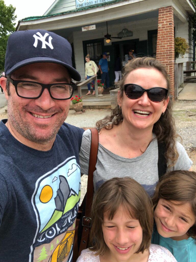 Waiting for a table at The Whistle Stop Cafe as we make our way towards our 4th of July adventure