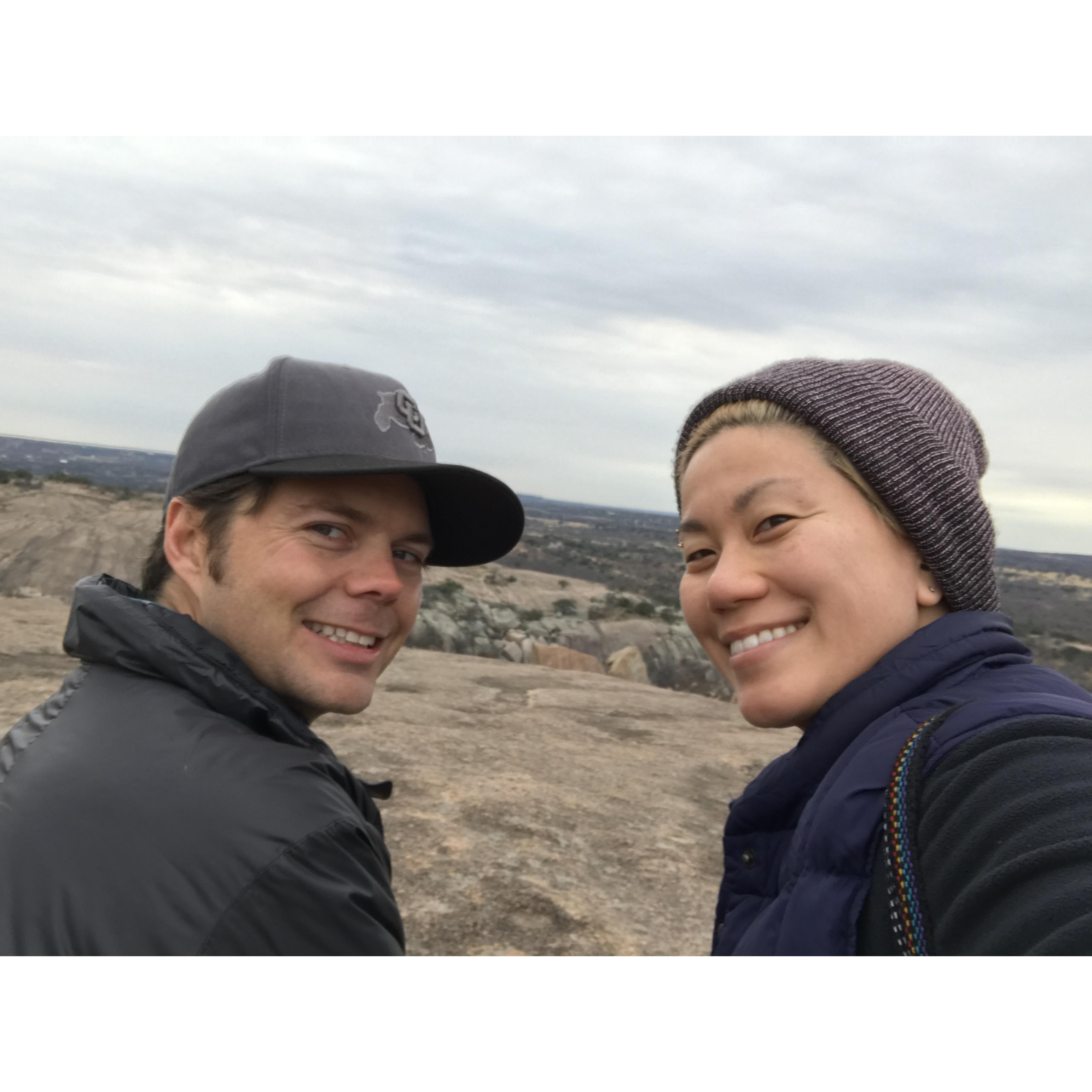We found the Enchanted Rock outside of Austin.