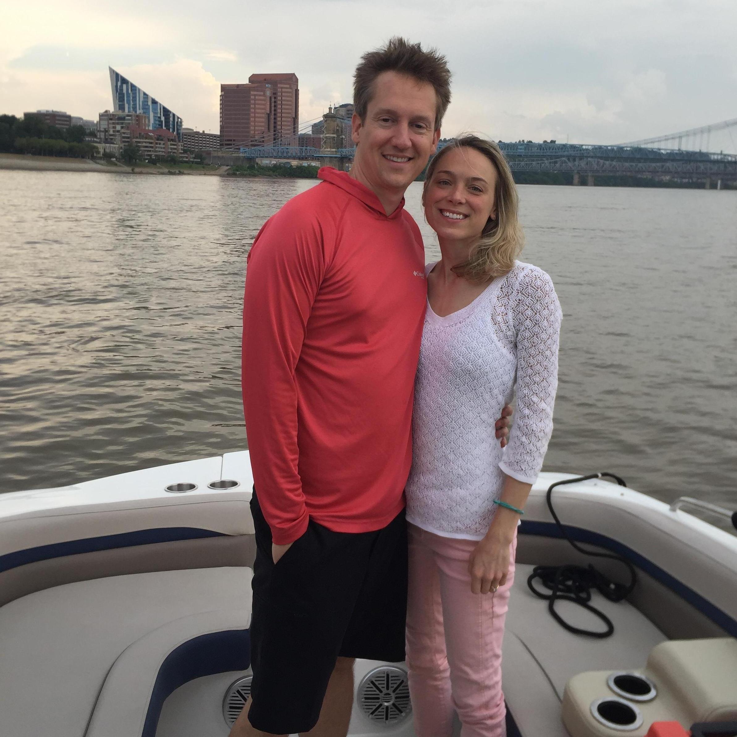How Matt looks after a long day on the lake...how Shae looks.