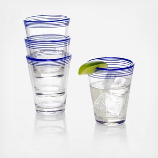 Swirl Pop Juice Glass, Set of 4