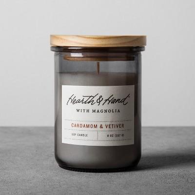 8oz Lidded Jar Container Candle Cardamom & Vetiver - Hearth & Hand™ with Magnolia