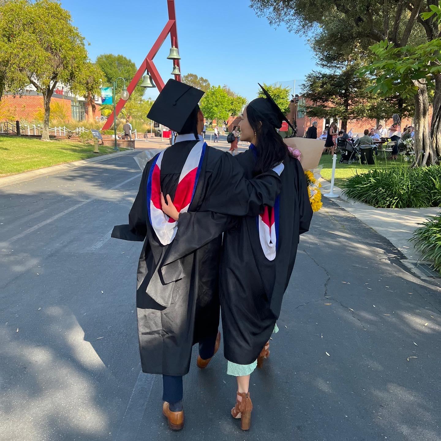We got our Masters degrees... and now off to our Ph.D.s!