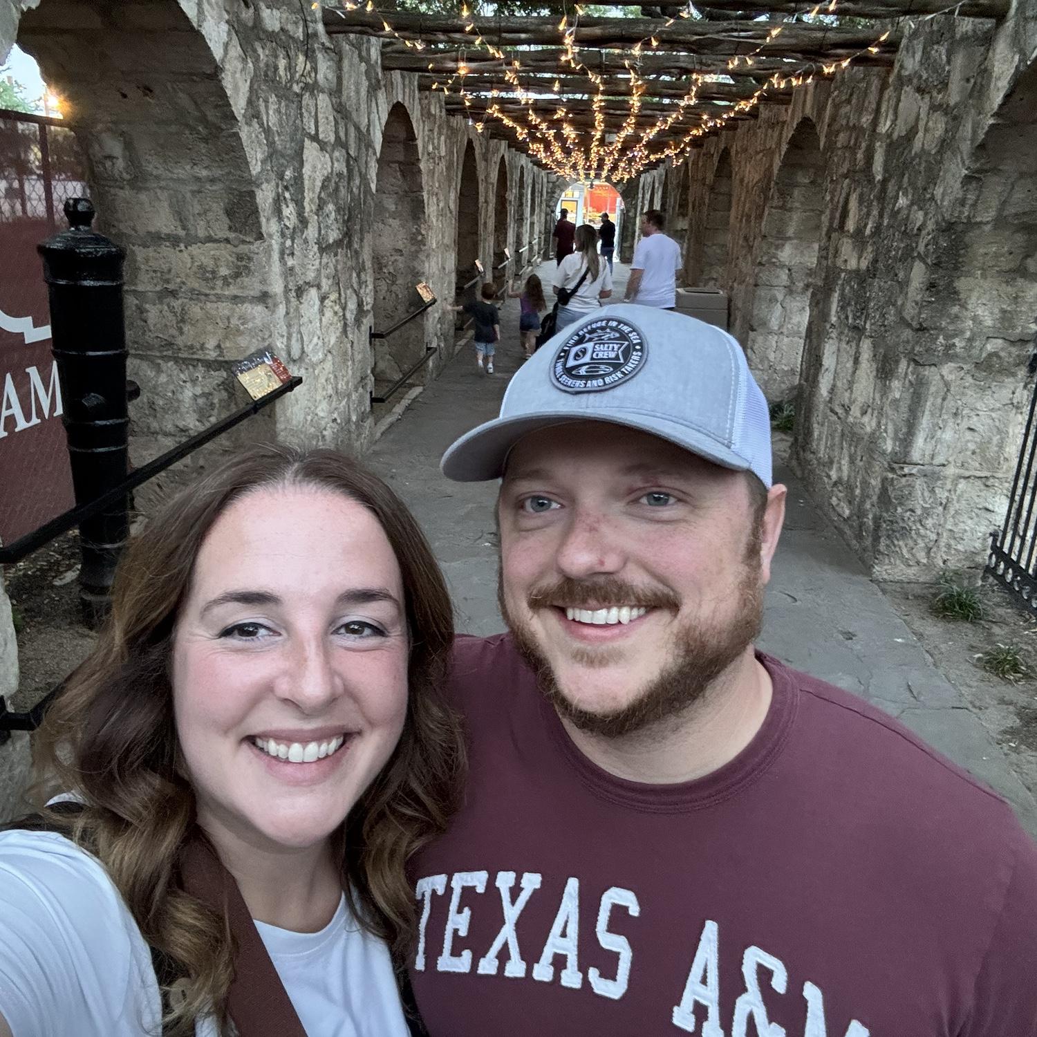 Showing me the Alamo for the first time!