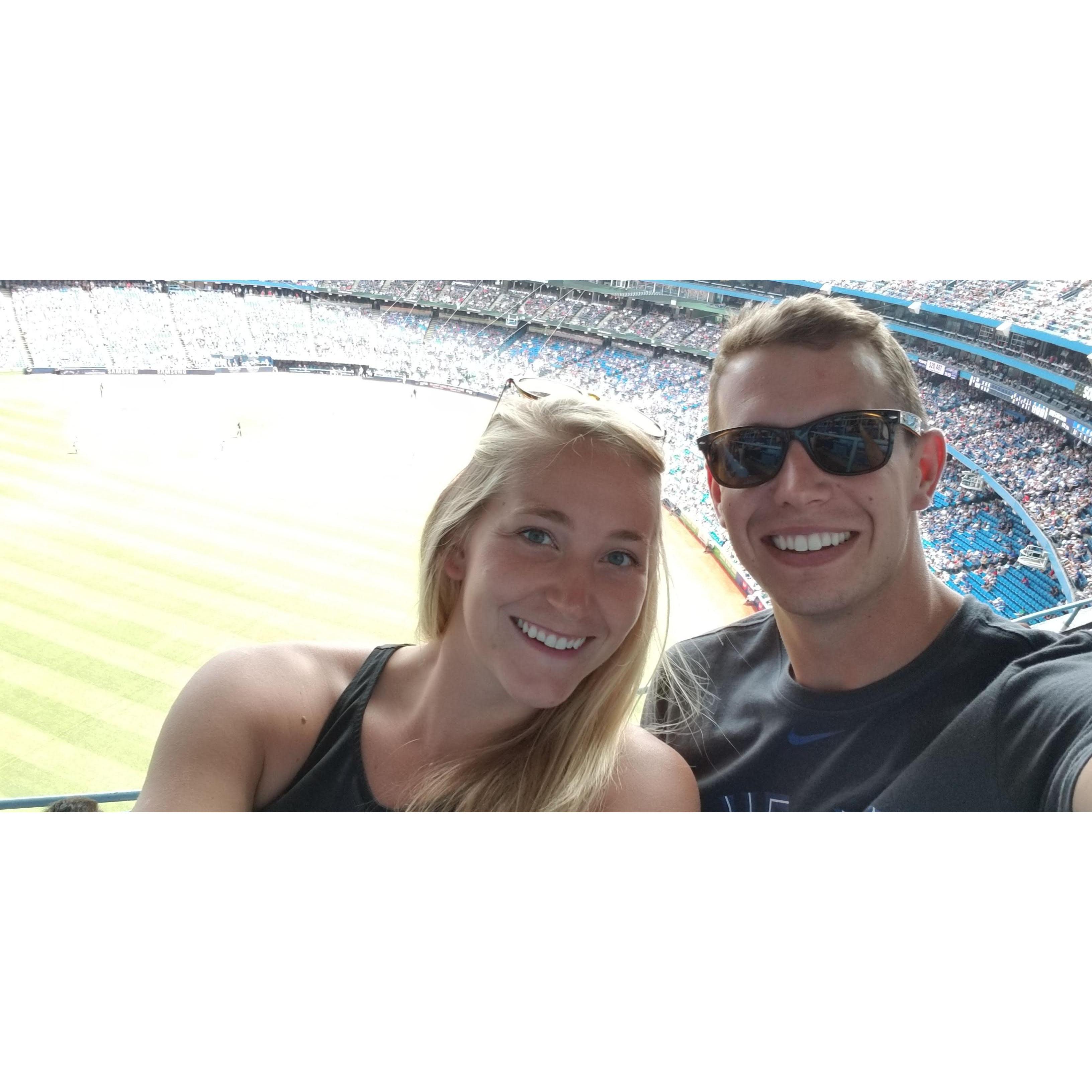big Toronto Blue Jay fans (for the day)
