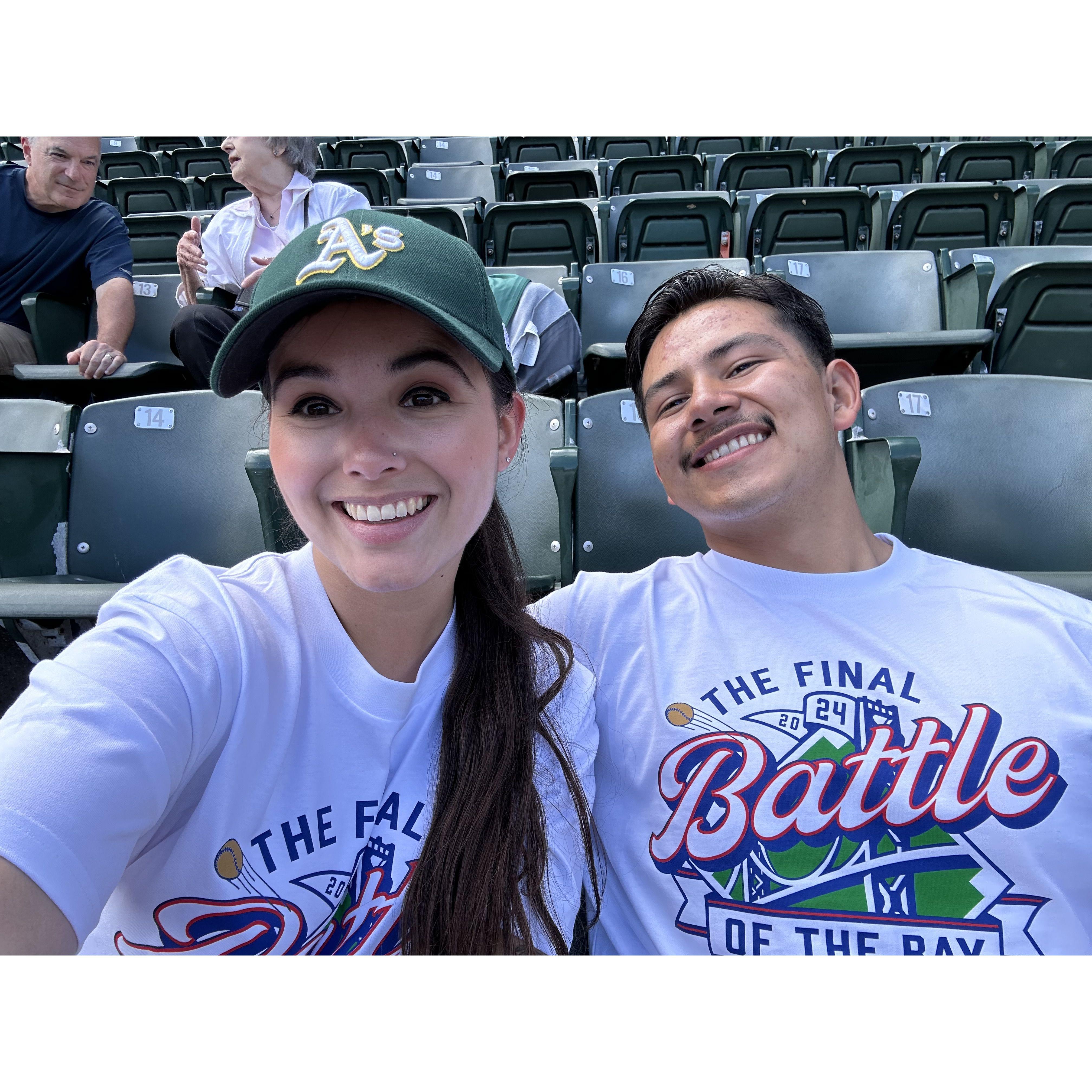 Enjoying the Battle of the Bay.