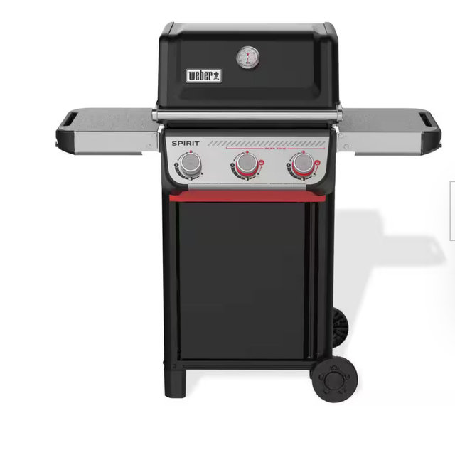 Spirit E-325 3 Burner Gas Grill in Black