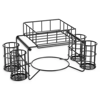 B. Smith® 6-Piece Buffet Caddy in Black