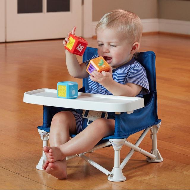 hiccapop Omniboost Travel Booster Seat with Tray for Baby | Folding Portable High Chair |