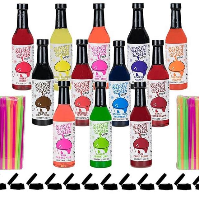 Sno-Cone Syrup 12-Pack 12.7oz (12 Pack Deluxe Kit)