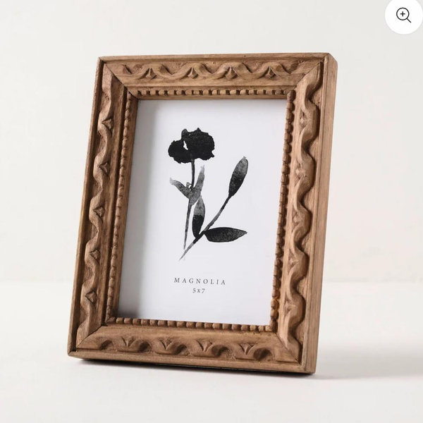 Antiqued Wood Photo Frame