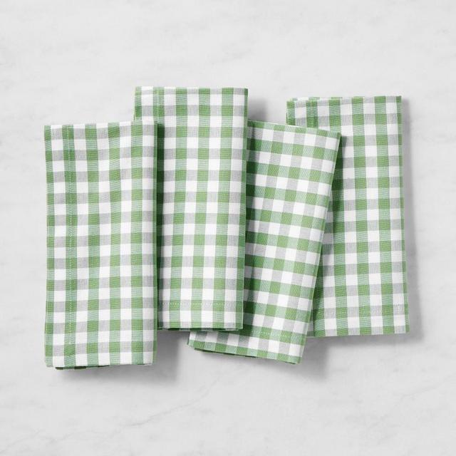 AERIN Gingham Napkins, Set of 4, Light Green