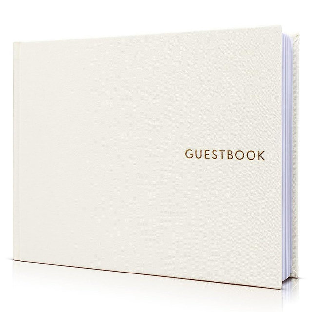 ZICOTO Beautiful Wedding Guest Book for Your Wedding Reception - Simply Elegant Guestbook to Sign in - The Perfect Wedding Or Baby Shower Guest Book and Addition to Your Big Day