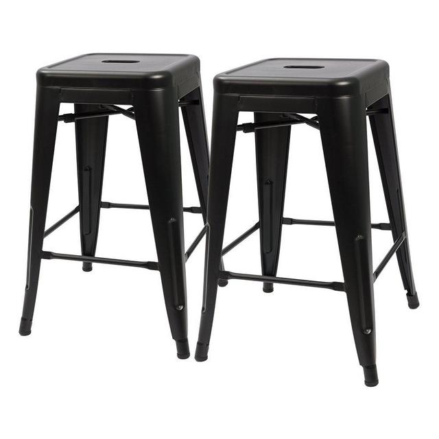 Furmax Black Counter Stools (2 pack)
