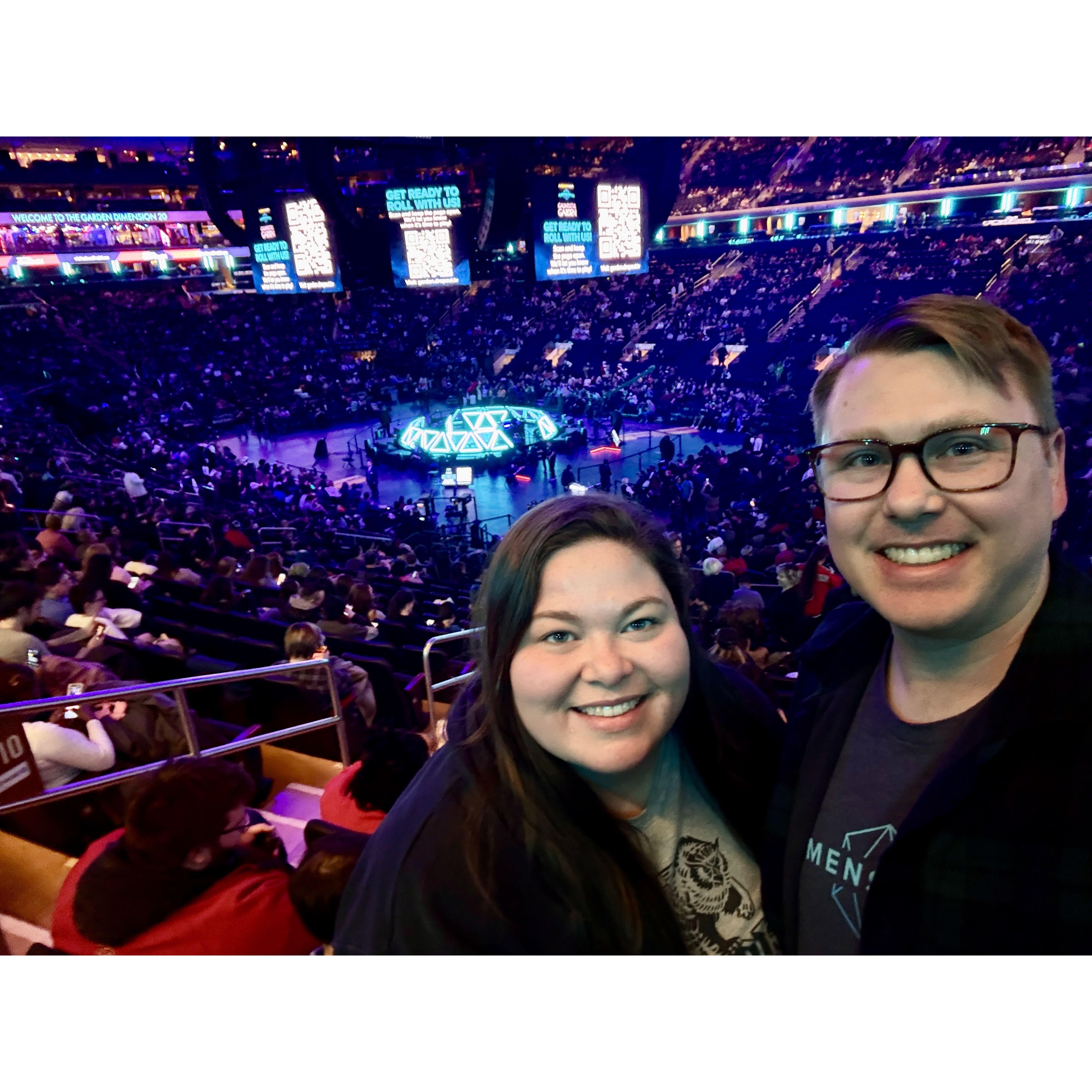 2025 – After 12 years, we're still uncovering new firsts together - including our first trip to Madison Square Gardens to see Dimension 20 Live! We can't wait for everything else this year holds!