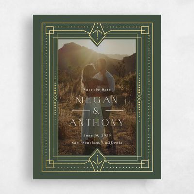 Evergreen Wedding Save the Date - Lance Photo Foil