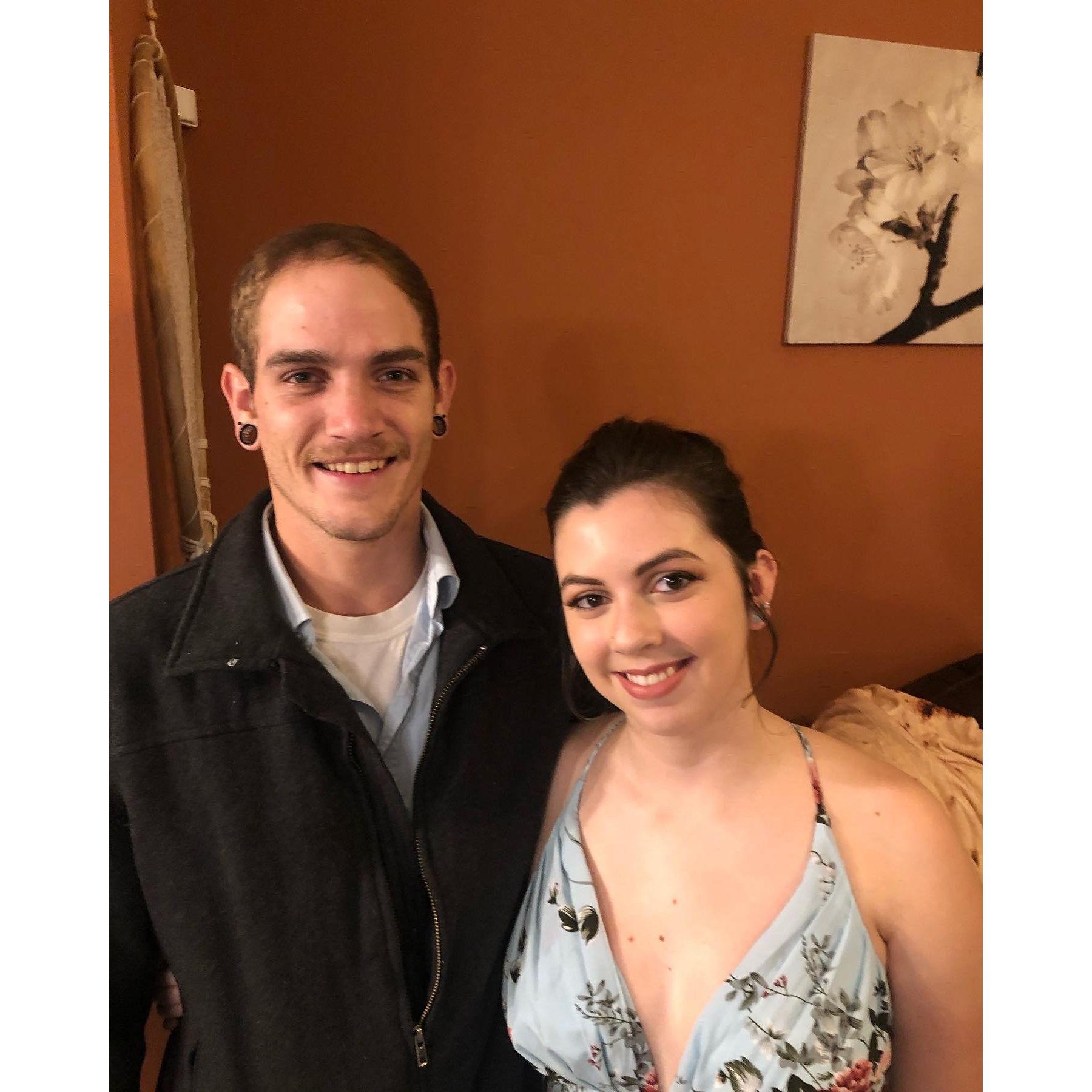 Looking snazzy for Ben and Ana's wedding reception