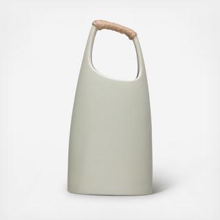 Rattan Wrapped Stoneware Vase