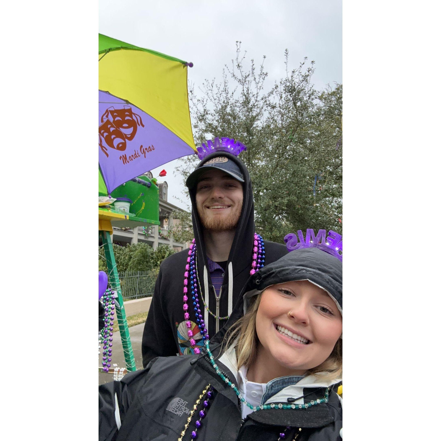 Kaylie's first Mardi Gras!
