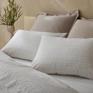 Organic Print Percale 4-Piece Sheet Set