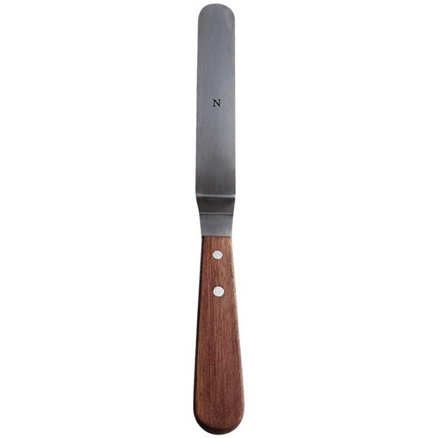 Nutlink Professional Cake Decorating Tools - Large Stainless Steel 8" Icing Spatula - Offset Baking Icing Spatula with Wood Handle (8 inch)