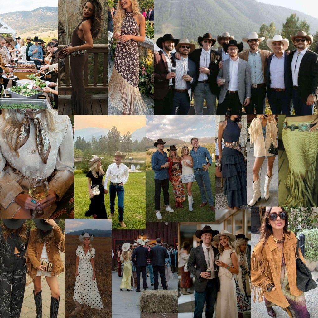 Welcome Party Attire (Ranch Chic): A few inspiration photos to help with welcome party attire. This is simply a guide to give ideas—we'd love for you to make the look your own.