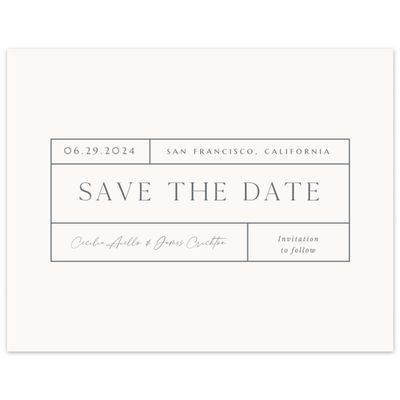 Beige Wedding Digital Save the Date - Colfax Landscape