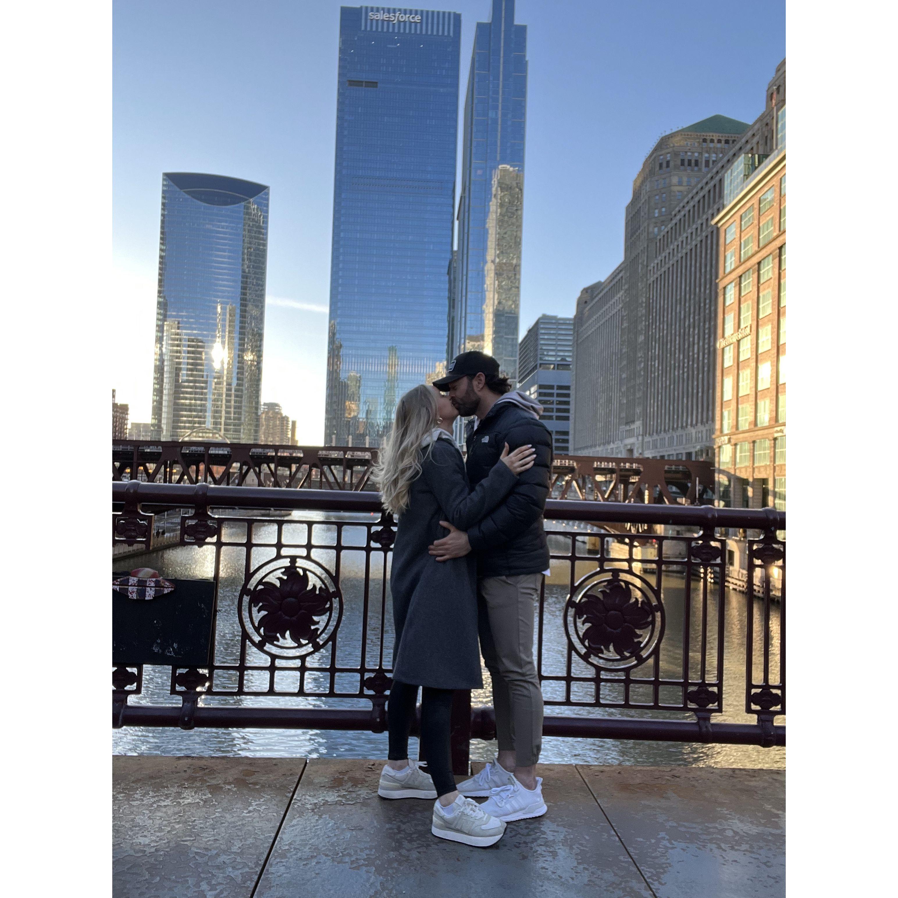 We first said "I love you" on our trip in Chicago
