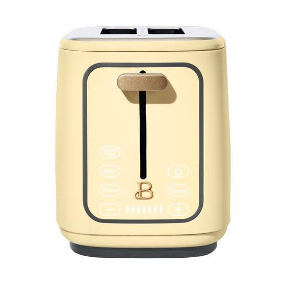 New beautifull 2-Sliice Digital Toaster with Touch-Activated Display, Adjustable Browning Control, Auto Shut-Off by D'rew Barry'more (Buttercream)