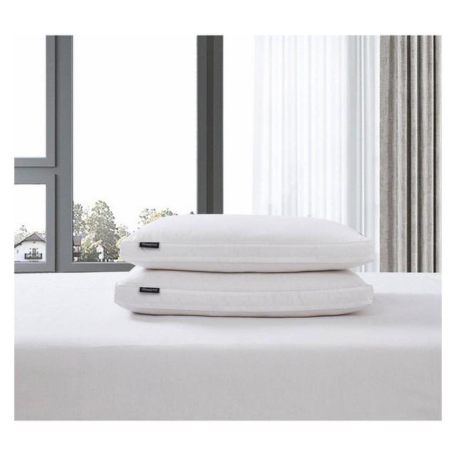 King 2pk Firm Cotton Blend Feather Down Fiber Bed Pillow - Beautyrest