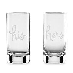 kate spade new york Two of a Kind™ "His" & "Hers" Highball Glasses (Set of 2)