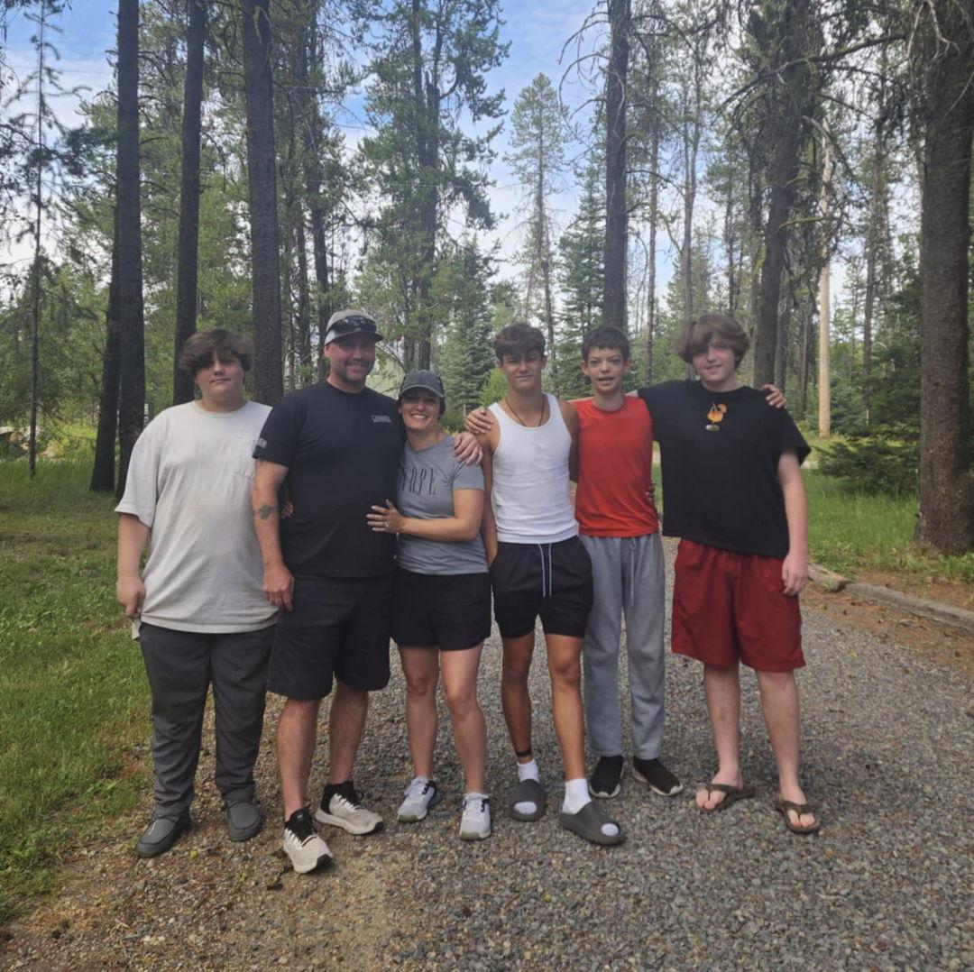 Making memories - with 4 of our 5 boys.