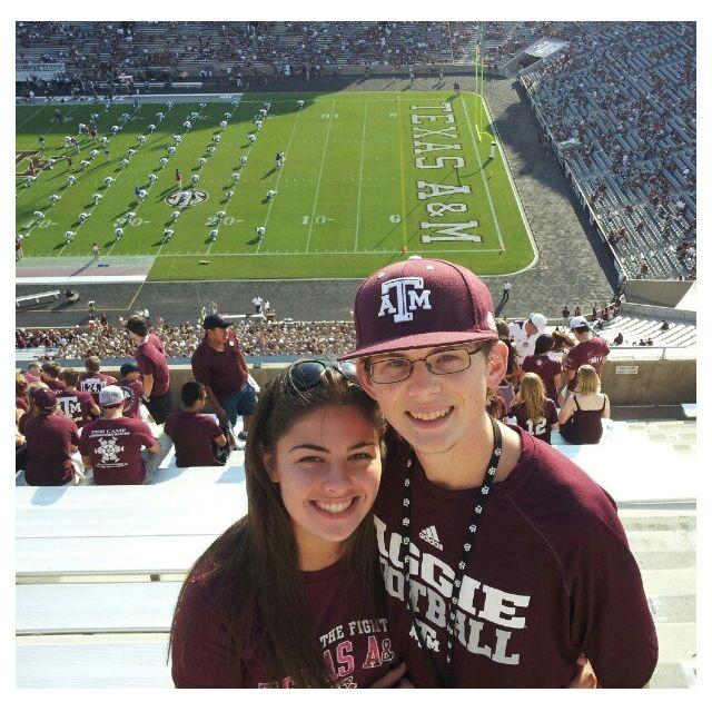 Our first Aggie football game. 2012.